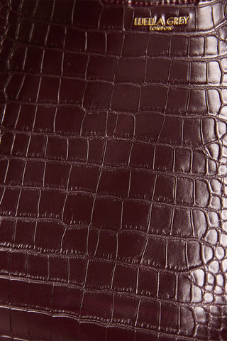 Ariadne Black Cherry Croc Hobo