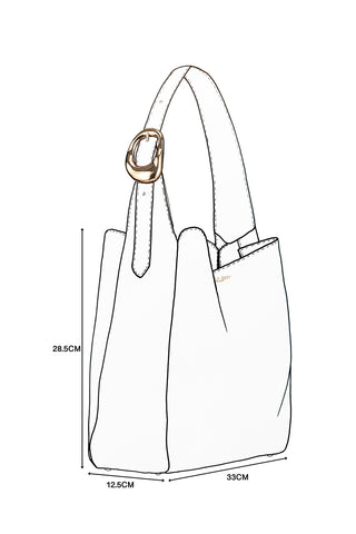 Ariadne Black Croc Hobo