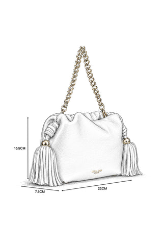 Athena Black Tassel & Chain Crossbody