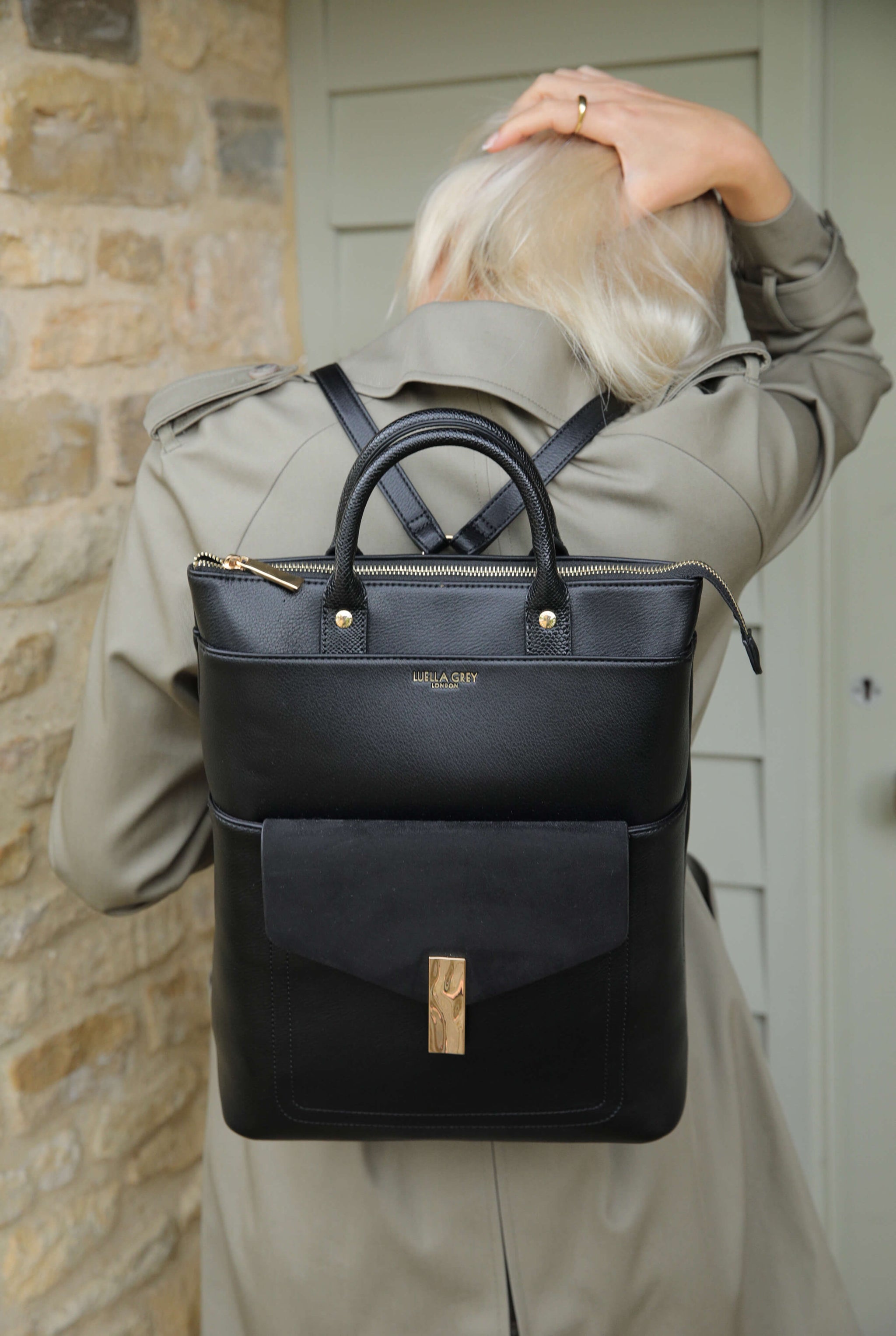 Audrey Black Laptop Backpack