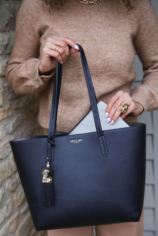 Benny Black Tote & Canvas Pouch