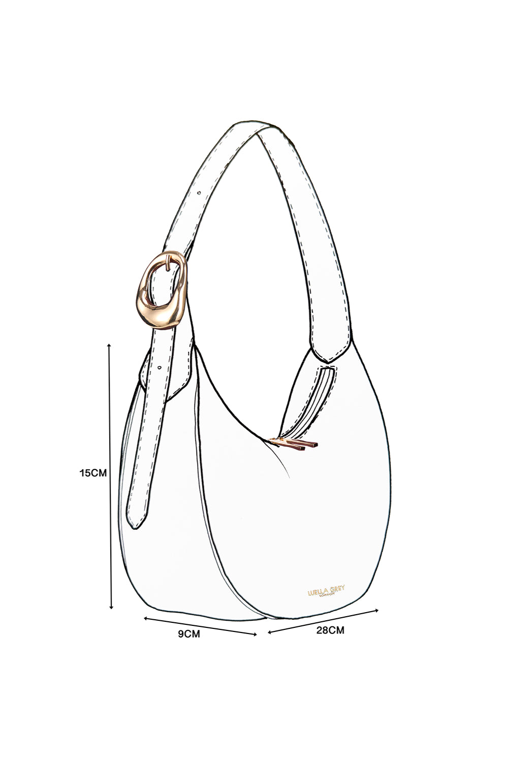 Blythe Ecru Borg Scoop Shoulder Bag