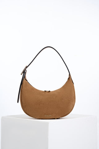 Blythe Tan Recycled Suede Scoop Shoulder Bag