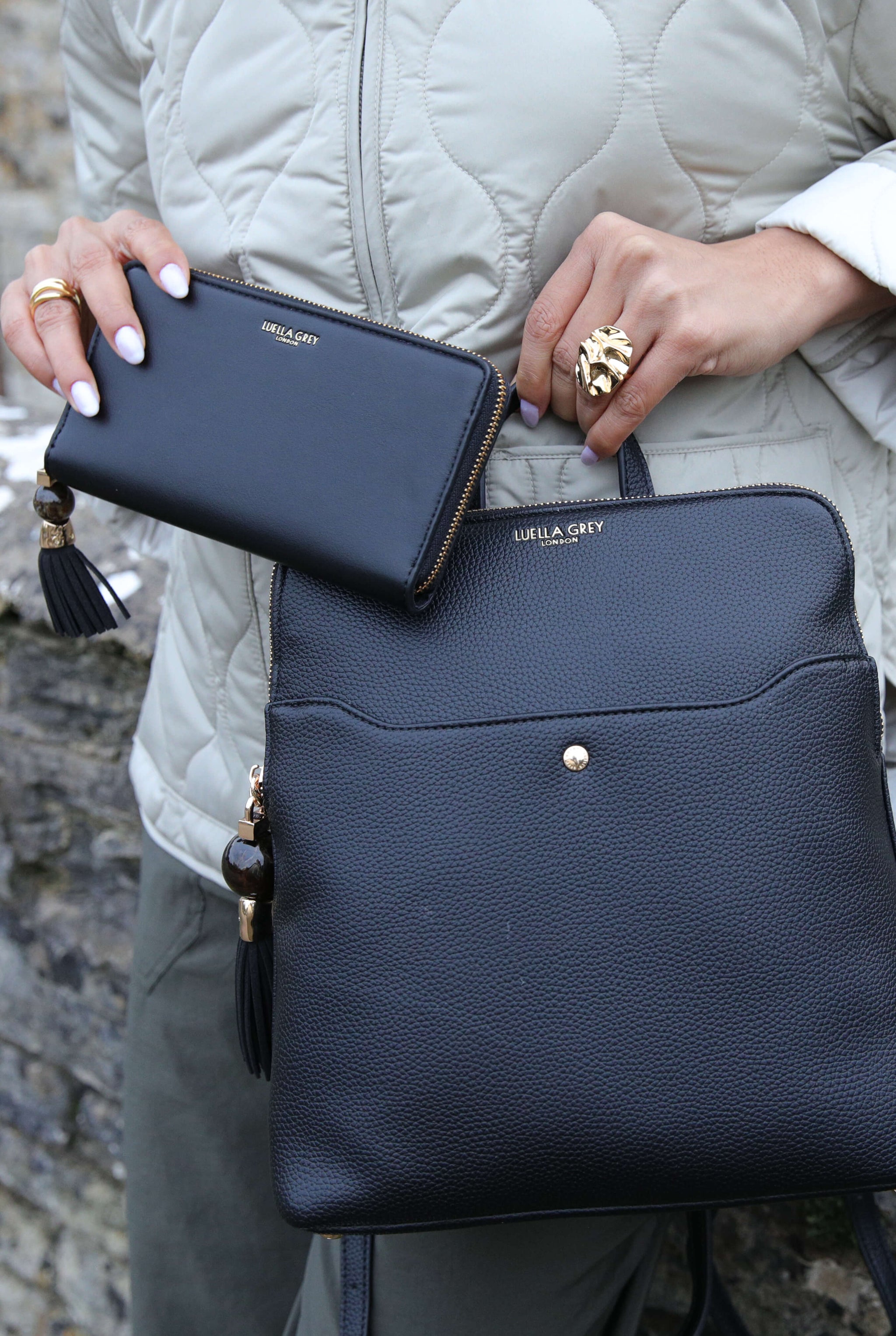 Bridget Black Casual Backpack