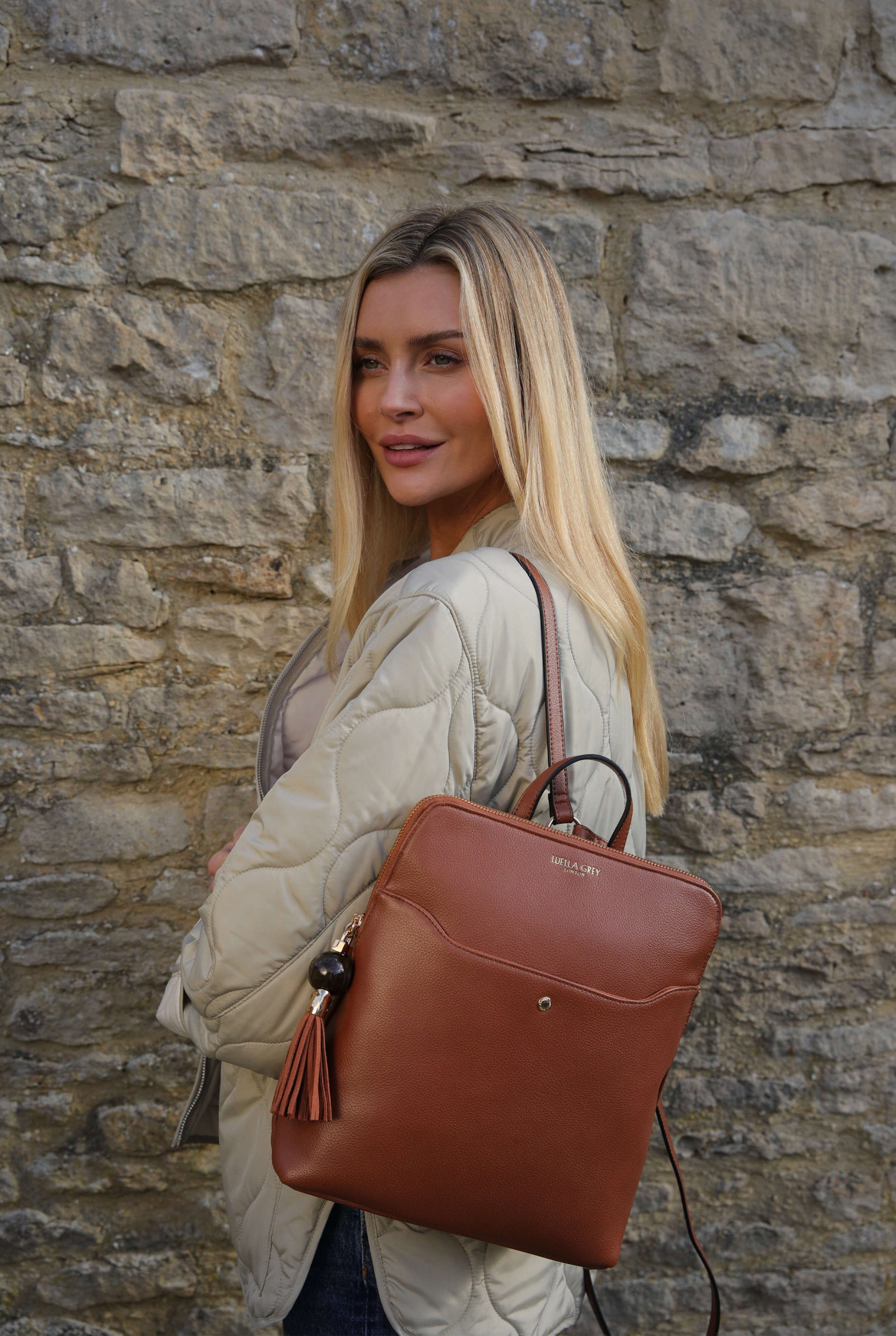 Bridget Tan Casual Backpack