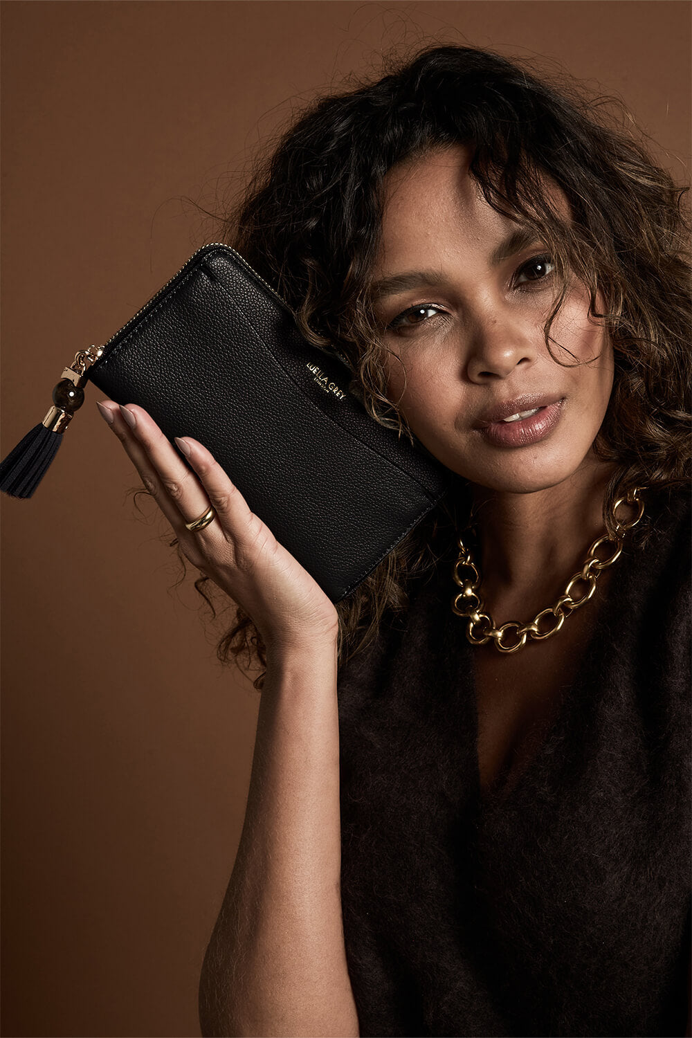 Capriana Black Large Purse