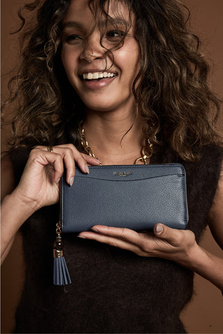 Capriana Denim Blue Large Purse