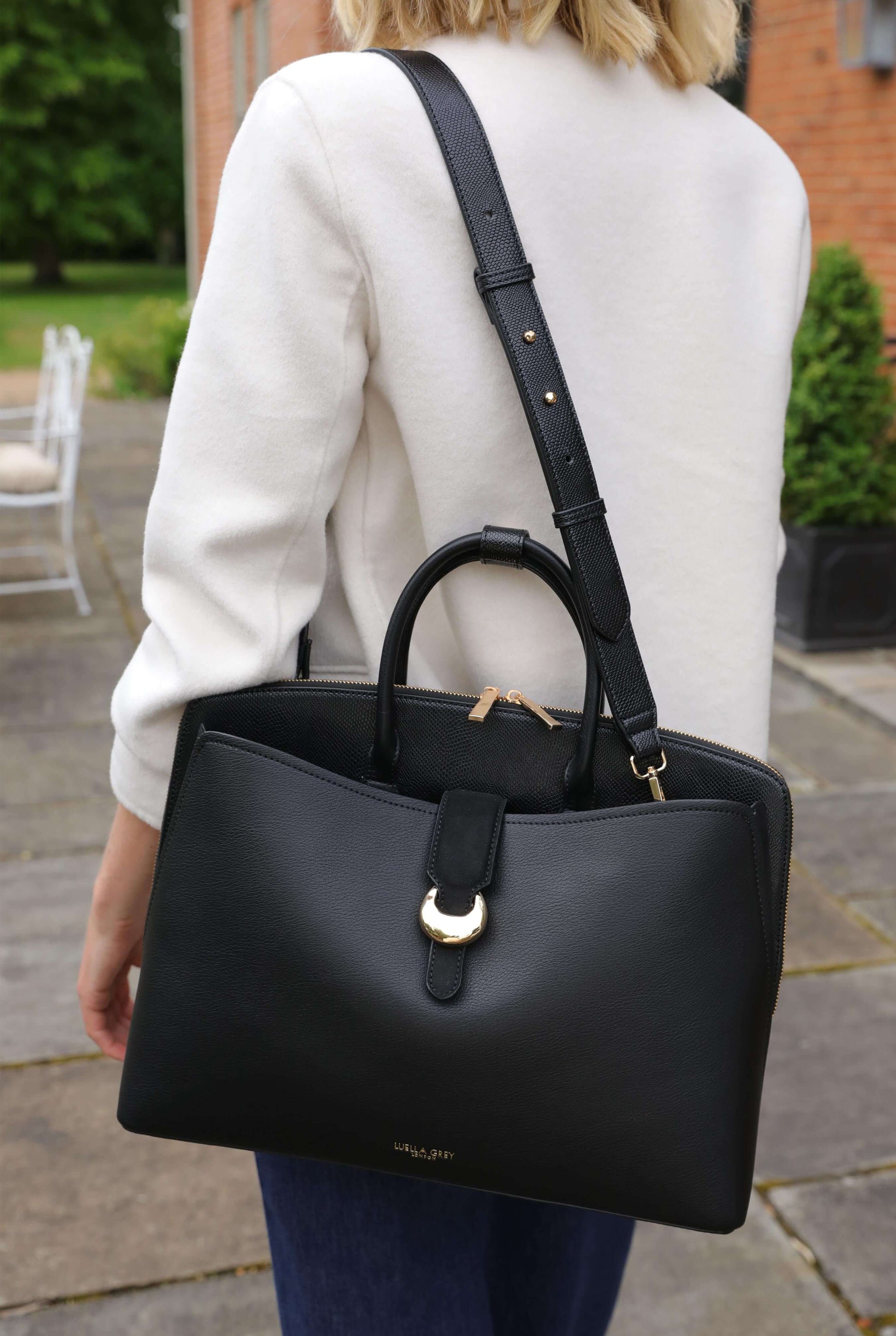 Carlotta Black Laptop Tote