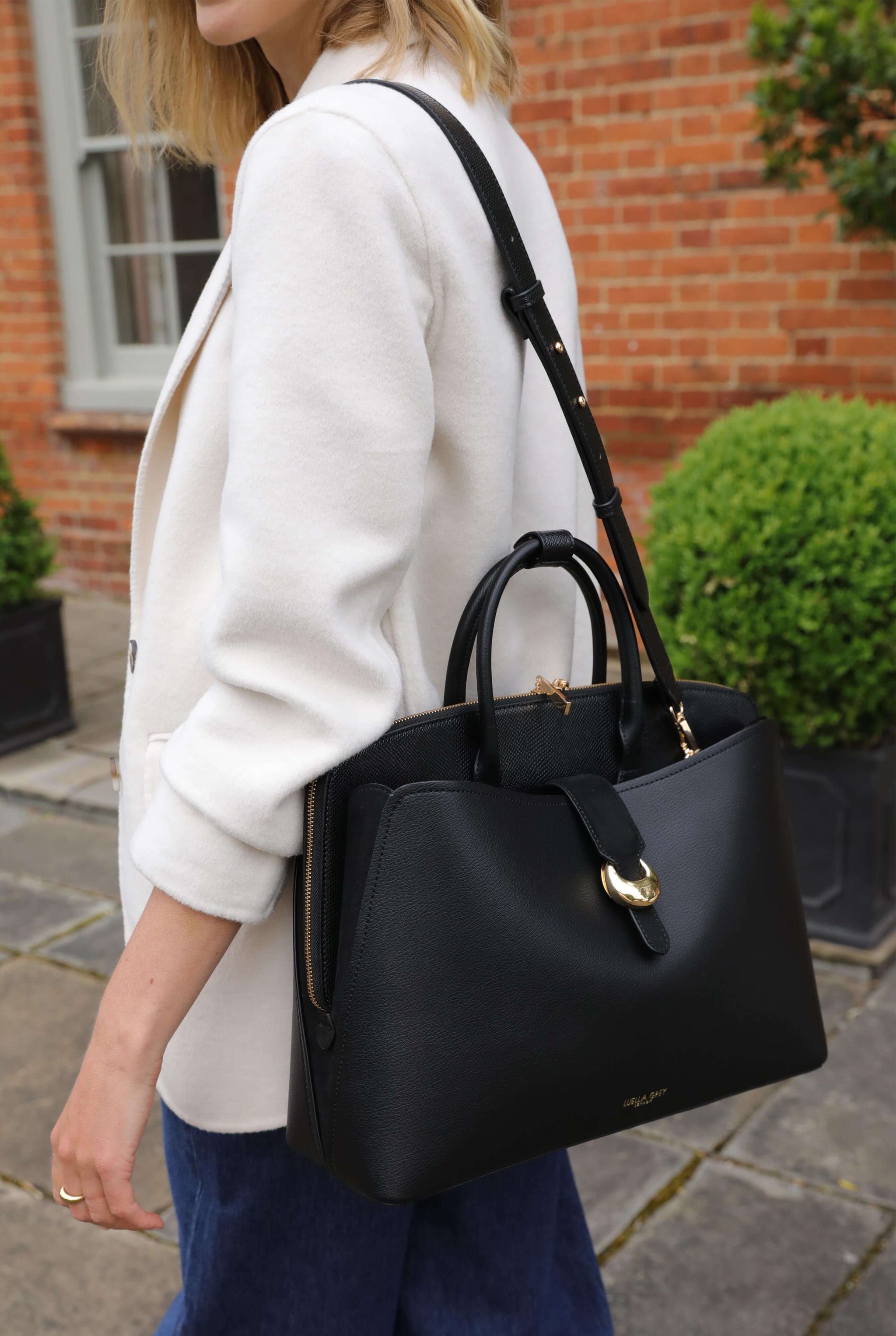 Carlotta Black Laptop Tote