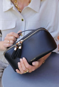 Carmel Black Make Up Pouch