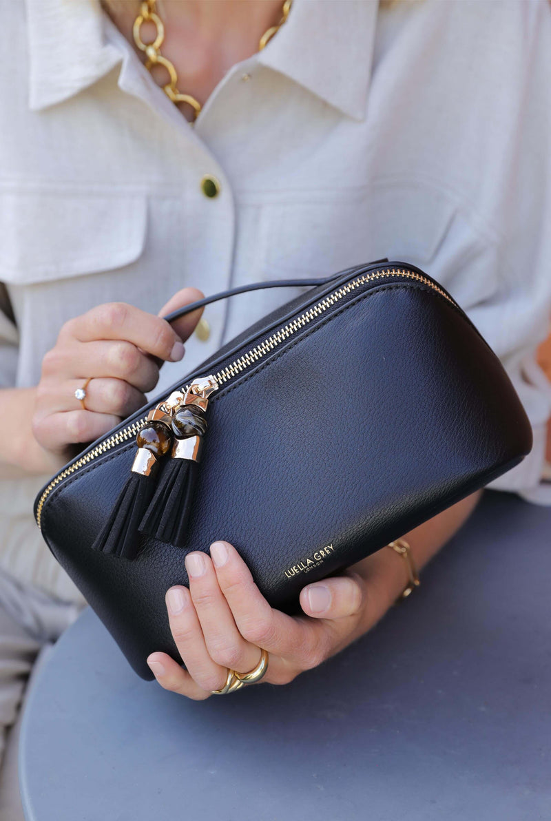 Carmel Black Make Up Pouch