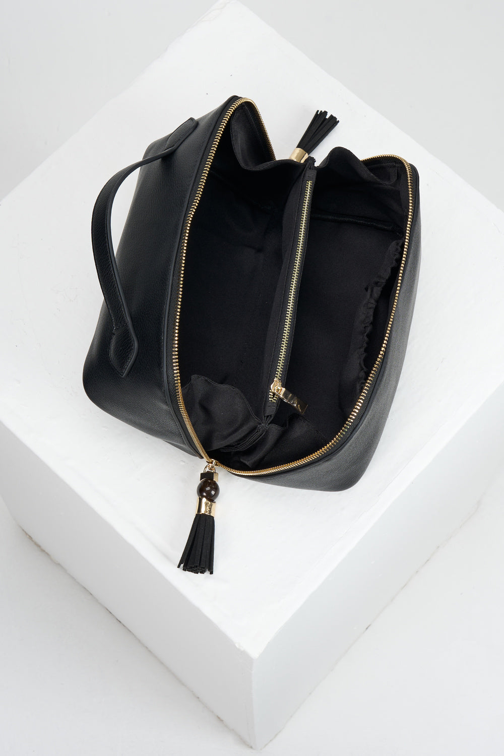 Carmel Black Make Up Pouch