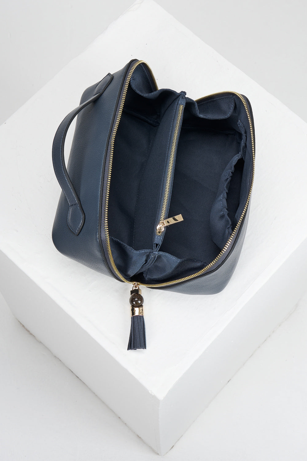 Carmel Denim Blue Make Up Pouch