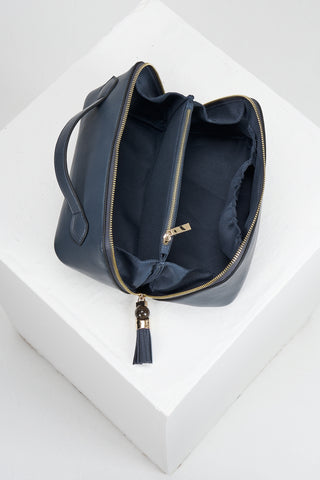 Carmel Denim Blue Make Up Pouch