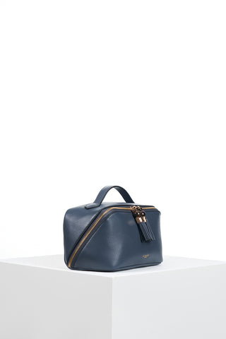 Carmel Denim Blue Make Up Pouch
