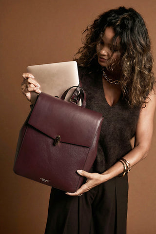 Casey Black Cherry Laptop Backpack