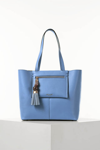 Catalina Cornflower Blue Casual Tote With Pouch