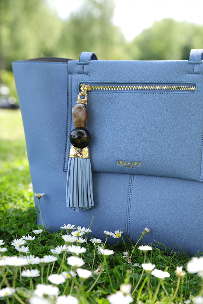 Catalina Cornflower Blue Casual Tote With Pouch