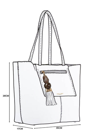 Catalina Cornflower Blue Casual Tote With Pouch