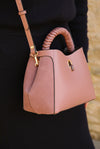 Catherine Pecan Woven Handle Crossbody