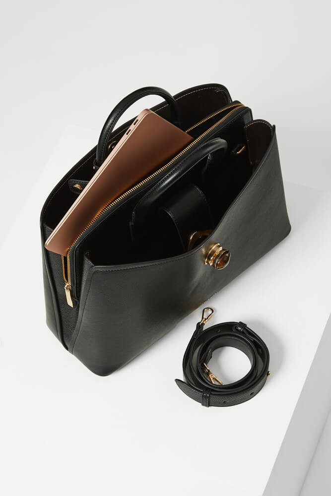 Cristobel Black Laptop Tote