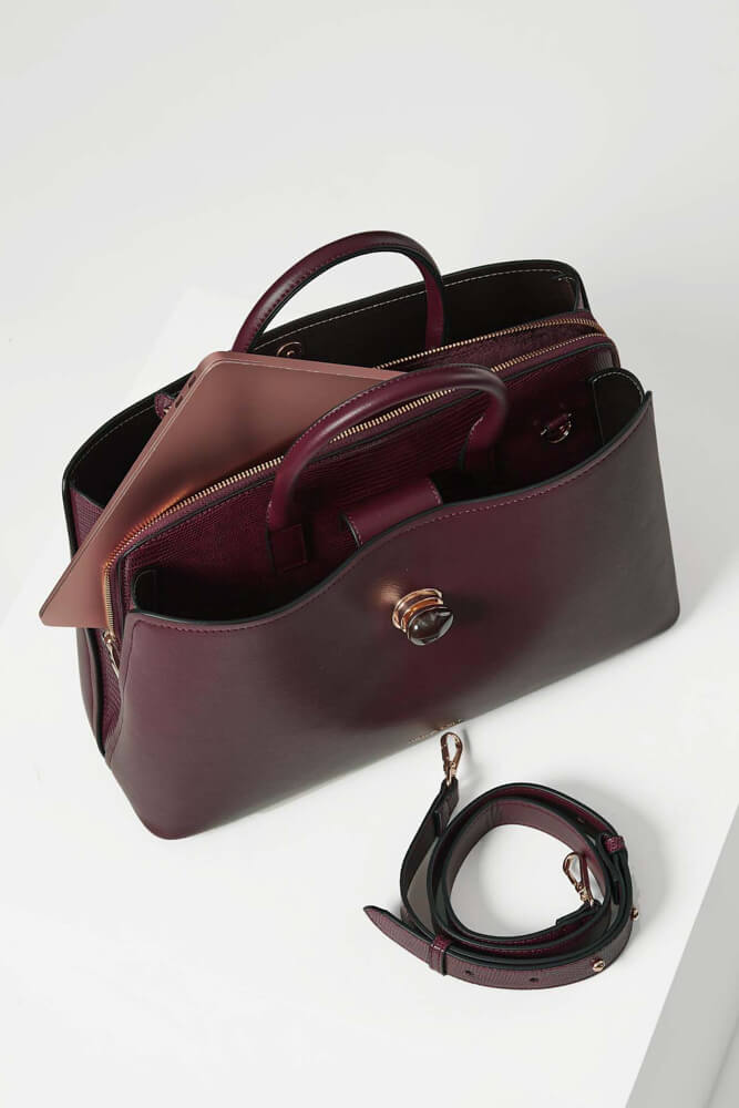 Cristobel Plum Laptop Tote