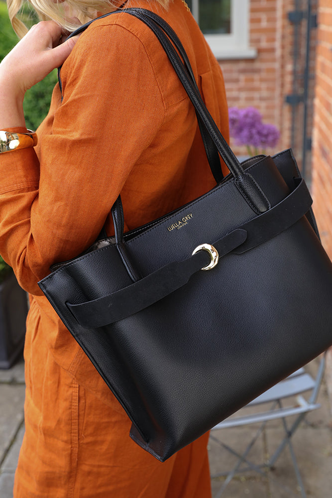 Connie Black Laptop Tote
