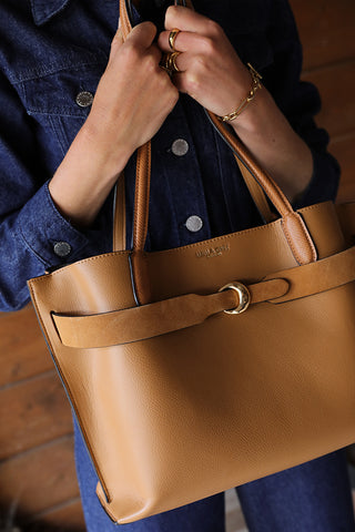 Connie Camel Laptop Tote