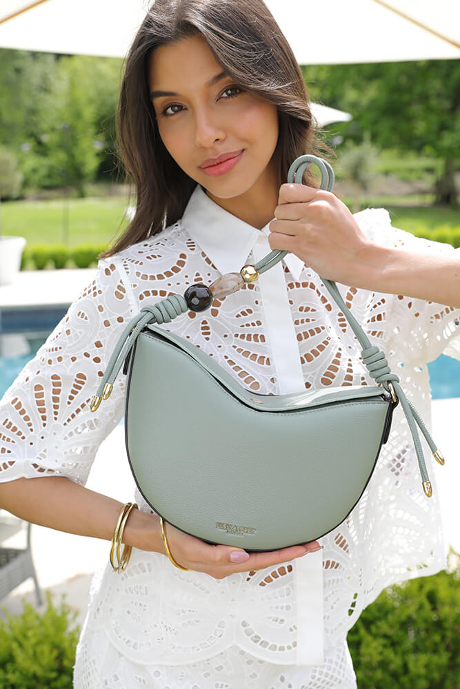 Cora Spearmint Green Saddle Crossbody