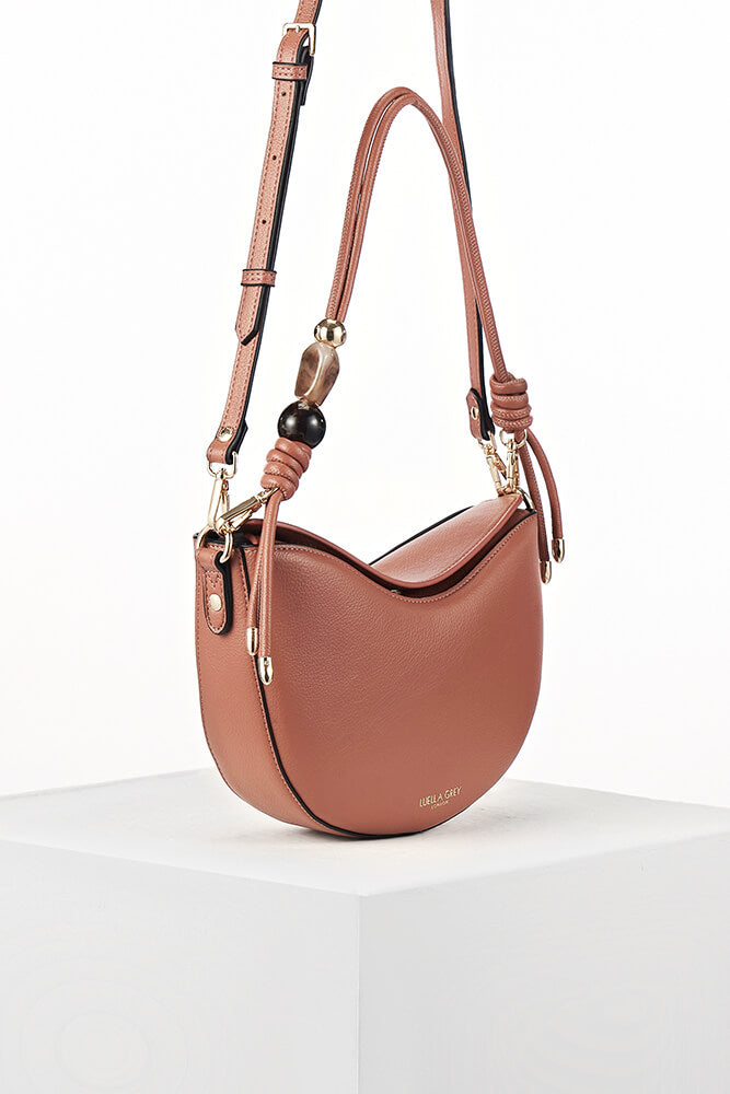 Cora Tuscan Blush Saddle Crossbody