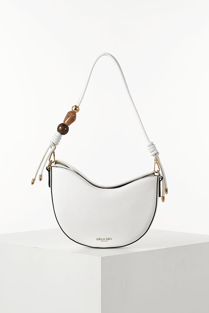 Cora White Saddle Crossbody