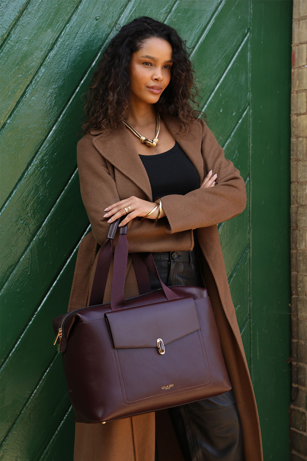 Cressida Black Cherry Overnight Holdall