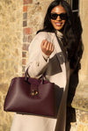 Cristobel Plum Laptop Tote