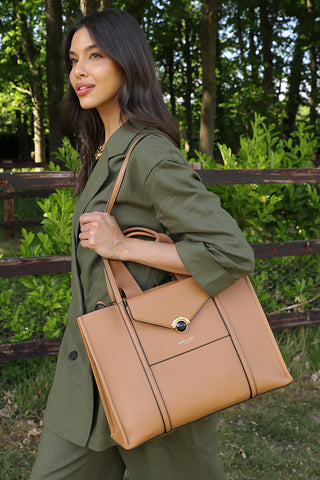 Darcy Camel Laptop Tote