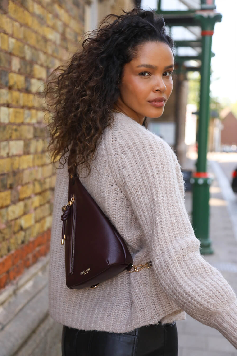 Darla Black Cherry Sling Crossbody