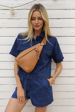 Darla Camel Weekend Crossbody