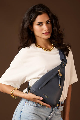 Darla Denim Blue Sling Crossbody