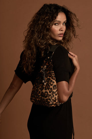 Darla Leopard Cowhide Sling Crossbody