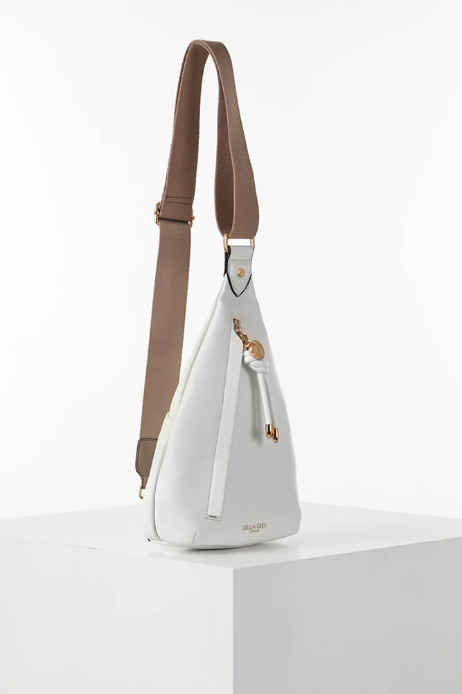 Darla White Weekend Crossbody