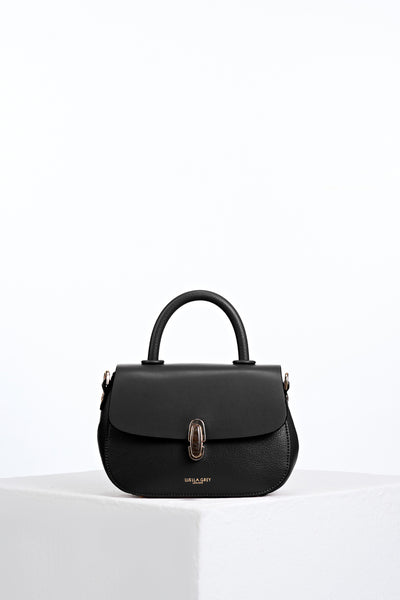 Delia Black Top Handle Crossbody