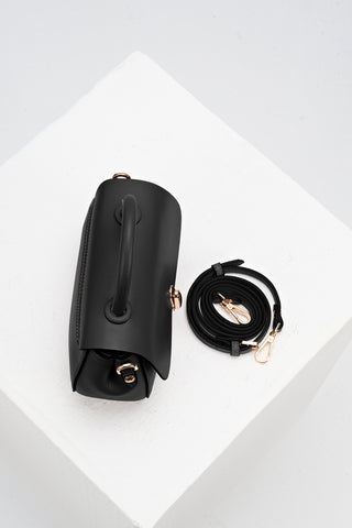 Delia Black Top Handle Crossbody