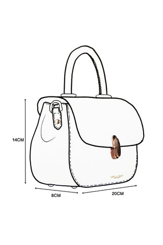 Delia Black Top Handle Crossbody