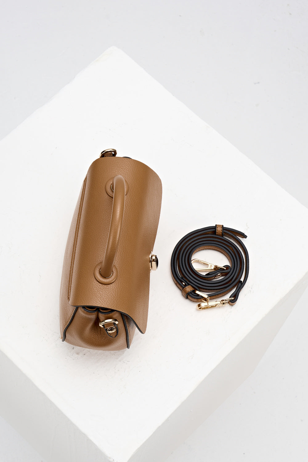 Delia Tan Top Handle Crossbody