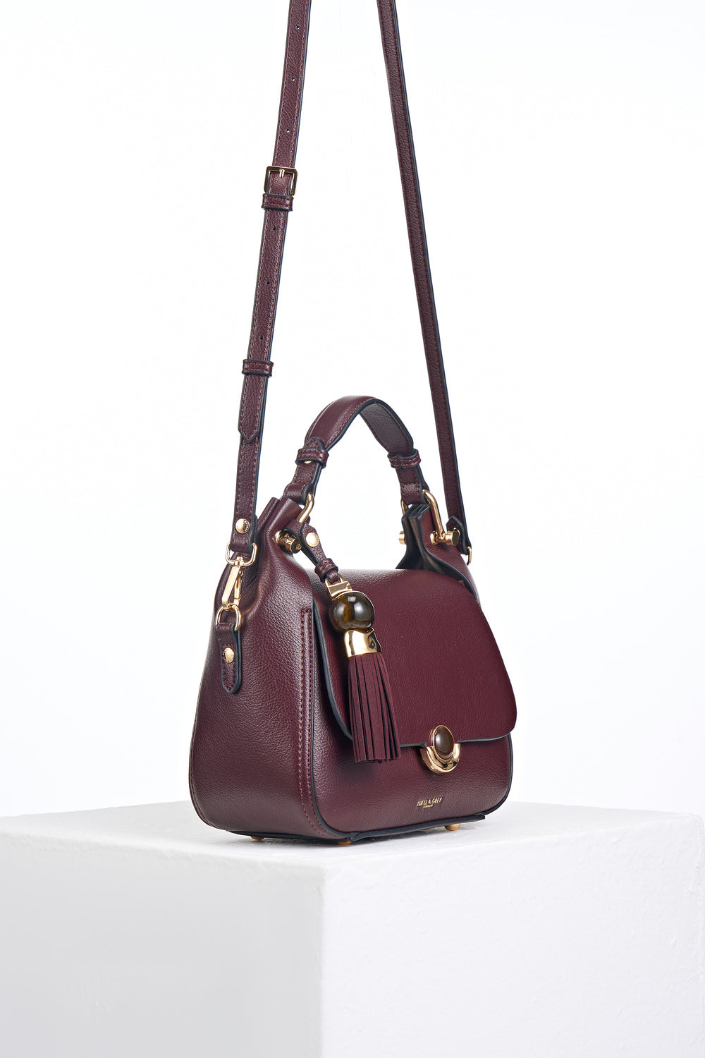 Diana Black Cherry Top Handle Crossbody