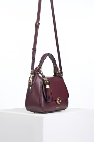 Diana Black Cherry Top Handle Crossbody
