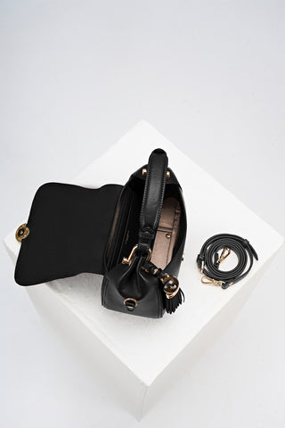 Diana Black Top Handle Crossbody