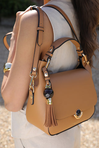 Diana Camel Top Handle Crossbody
