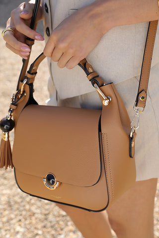 Diana Camel Top Handle Crossbody