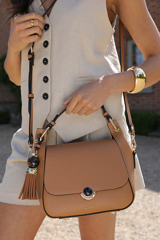 Diana Camel Top Handle Crossbody