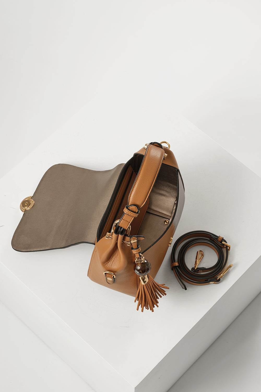 Diana Tan Top Handle Crossbody